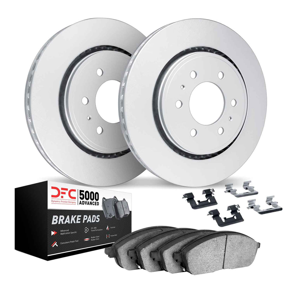 DFC 21-22 Chevrolet Colorado Rear Geospec Rotors with 5000 Advanced Brake Pads w/Hardware