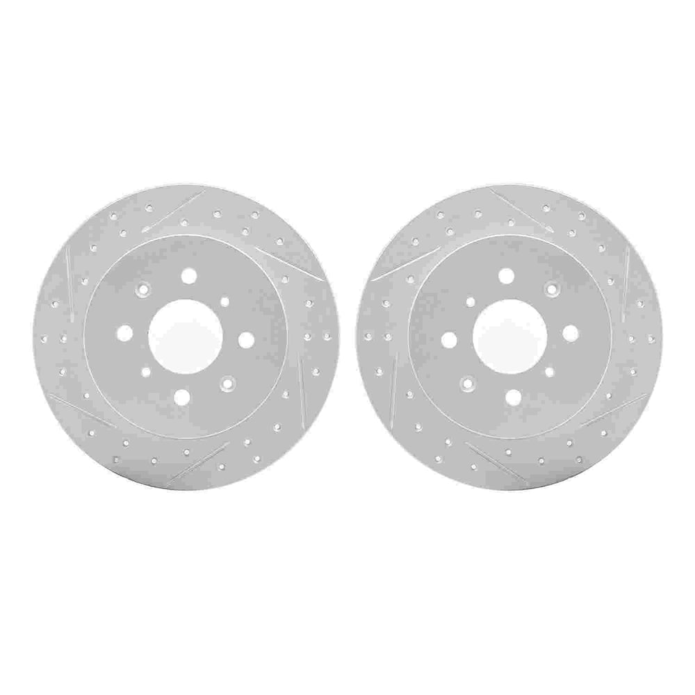 DFC 01-05 Acura EL Rear Drilled & Slotted Geoperformance Rotors