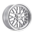 ~(45 lbs. 21X21X11)~ TSW HOCKENHEIM S 19x9.5 5/120 ET20 CB76.1 SILVER W/MIRROR CUT LIP (CHROME HEX NUT)