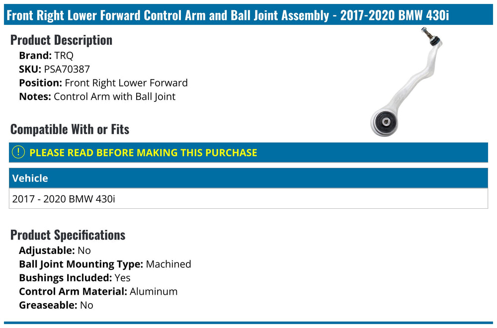 CONTROL ARM W/ BALL