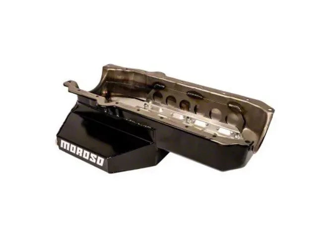 Moroso Chevrolet Small Block w/1 Piece Rear Main Seal Circle Track SK Lights 6.5 Deep Oil Pan