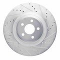 DFC 19-24 Ford Edge Front Right Drilled & Slotted Silver Brake Rotor