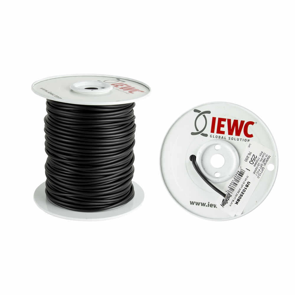 10 GA US GPT ALL COPPER PRIMARY WIRE BLACK - COIL OF 250 FT