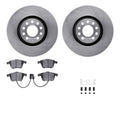 R1 Concepts Brake Rotor- Blank with Optimum Oe Pads Hdw Fits Audi A6