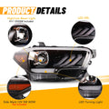 1619 TOYOTA TUNDRA LED TAIL LIGHTGLOSSY BLACK/CLEAR & RED GLOW BAR RENEGADE