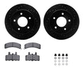 R1 E- Line Series Brake Rotor - D/S - Black w/ Ceramic Pads Hdw Fits Chevrolet Astro