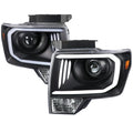 PROJECTOR HEADLIGHT - CHROME HOUSING - CLEAR LENS