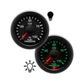 ~(0.8 lbs. 7X5X4)~ EV2 Black Bezel Red Pointer W/Black Hub Black Face White Numerals Green When Backlit (Ford) Fuel Pressure 0-100Psi
