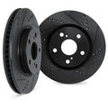 R1 99-04 Jeep Grand Cherokee Front & Rear Carbon Coated Rotor Set w/Optimum Pads