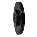 R1 06-12 Mercedes-Benz GL350 Front Left Drilled & Slotted Black Brake Rotor
