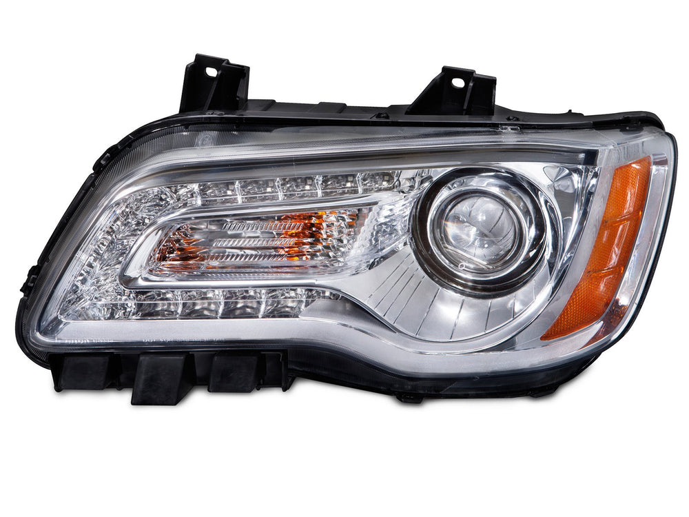 LH HEADLAMP ASSY COMPOSITE; SEDAN; HALOGEN; CHROME BEZEL; 300 1114