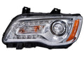 LH HEADLAMP ASSY COMPOSITE; SEDAN; HALOGEN; CHROME BEZEL; 300 1114