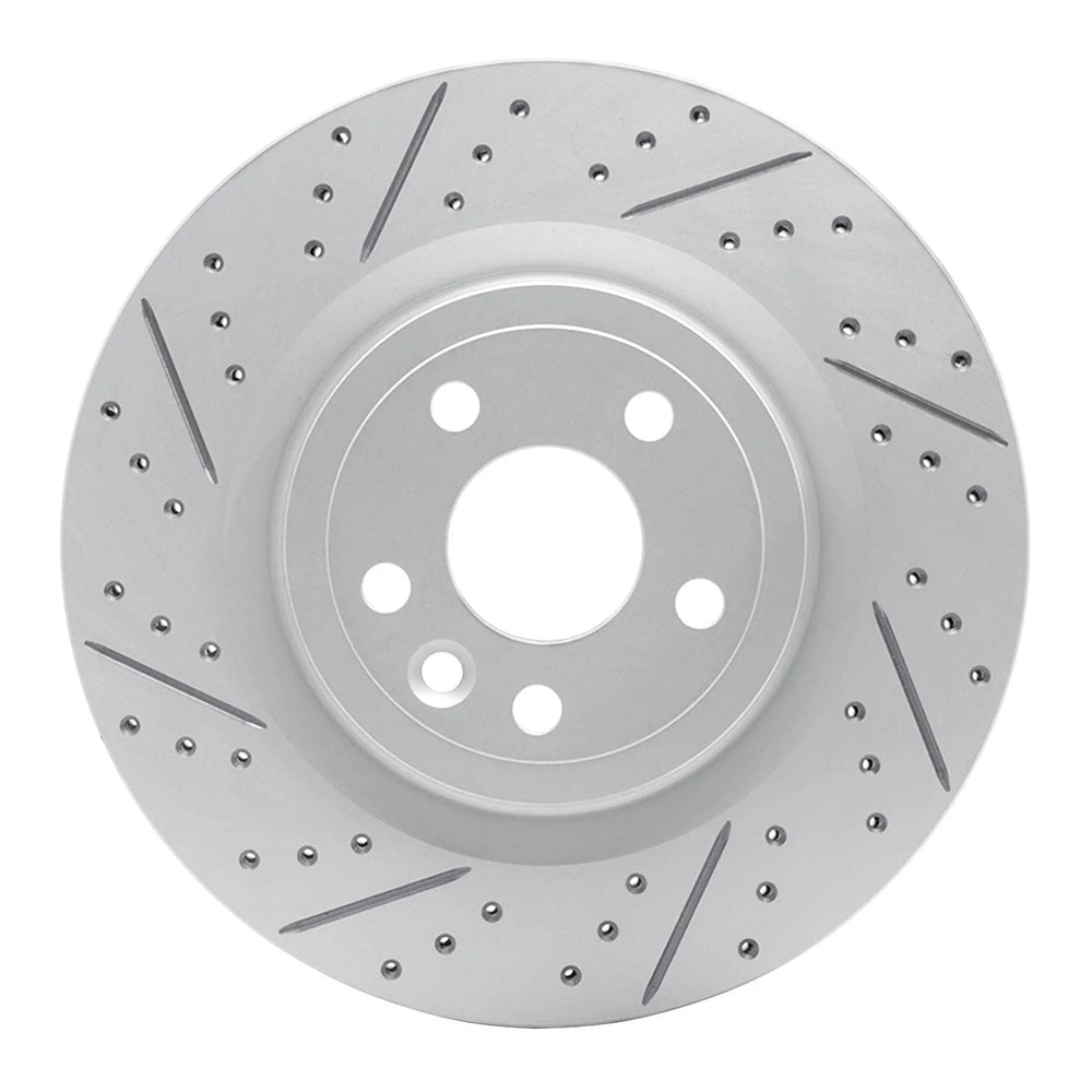 DFC 17-20 Jaguar Xe Rear Left Drilled & Slotted Geoperformance Rotor