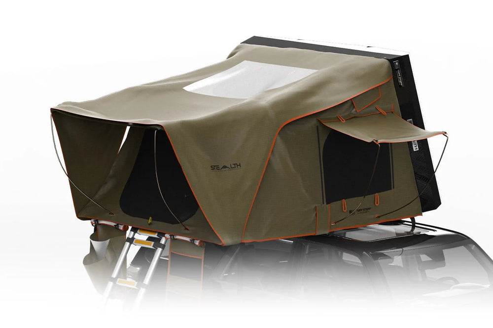 TUFF STUFF OVERLAND STEALTH BLACK OPS SERIES ALUMINUM SHELL RTT BLACK