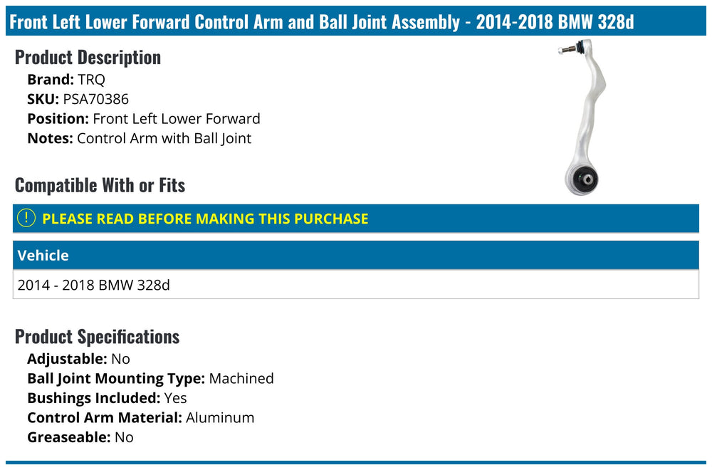CONTROL ARM W/ BALL JOINT