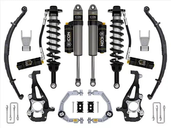 2021-2024 Ford F-150 4WD 3.5-4.5 Inch Lift Stage 4 Suspension System Billet CDCV W/ Leaf Packs Icon Vehicle Dynamics