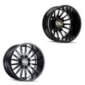 SUMMIT DUALLY REAR LIFTED (9110) GLOSS BLACK/MILLED SPOKES 20X8.25 8165.1 232M