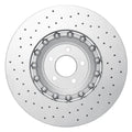 R1 16-18 Ford Mustang Left Front Drilled Geo-Carbon Series Rotor