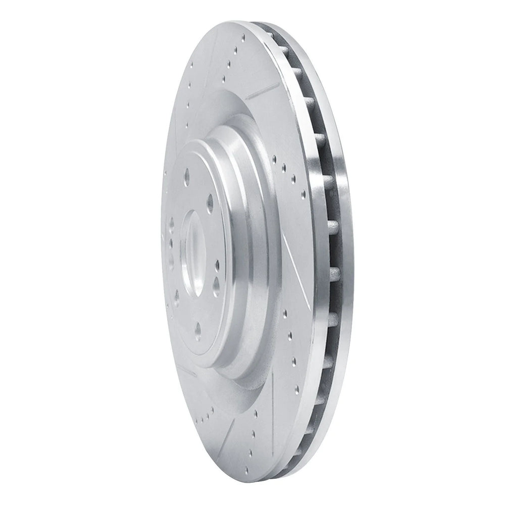 DFC 14-20 Cadillac Escalade ESV Front Left Drilled & Slotted Silver Brake Rotor
