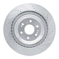 DFC 14-20 Cadillac Escalade ESV Front Left Drilled & Slotted Silver Brake Rotor