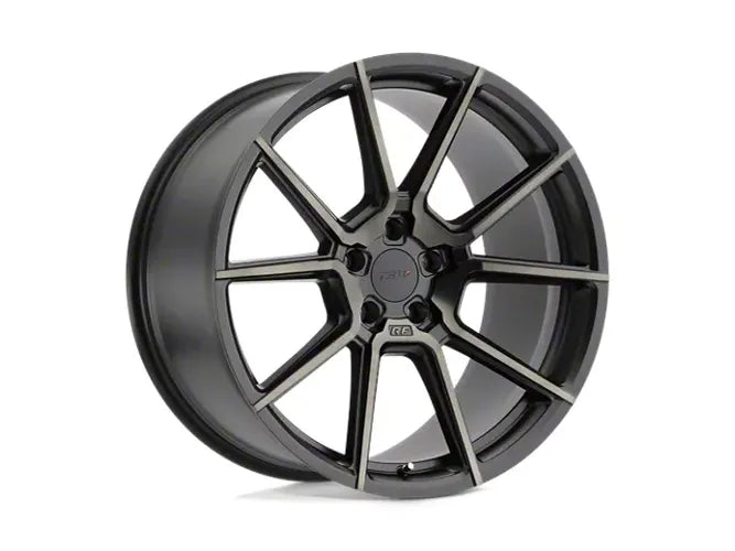 ~(45 lbs. 21X21X11)~ TSW CHRONO 19x9.0 5/114.3 ET20 CB76.1 MATTE BLACK W/MACHINE FACE AND DARK TINT