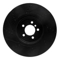 R1 13-20 BMW 440I Coupe Front Right Drilled & Slotted Black Brake Rotor