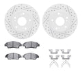 DFC 11-15 Honda CR-Z Front Drilled & Slotted Geoperformance Rotors 5000 Advanced Pads w/Hardware