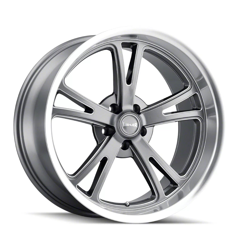 RIDLER TYPE 606 GREY W MILLED SPOKES DIAMOND LIP 17X8 5-120.65 0MM 83.82MM