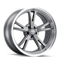 RIDLER TYPE 606 GREY W MILLED SPOKES DIAMOND LIP 17X8 5-120.65 0MM 83.82MM