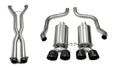 2.5 Inch Cat-Back Xtreme Exhaust Dual Rear Exit 4.0 Inch Black Tips 05-08 Chevy Corvette C6 Auto A6