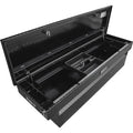 18X27X71 INCH GLOSS BLACK DIAMOND TREAD ALUMINUM CROSSOVER TRUCK BOX