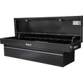 18X27X71 INCH GLOSS BLACK DIAMOND TREAD ALUMINUM CROSSOVER TRUCK BOX