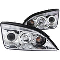 0507 FOCUS ZX4 4DR HEADLIGHTS PROJECTOR WITH HALO/CHROME CLEAR WITH AMBER REFLE DRIVE/PASS