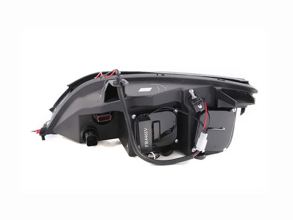 0507 FOCUS ZX4 4DR HEADLIGHTS PROJECTOR WITH HALO/CHROME CLEAR WITH AMBER REFLE DRIVE/PASS