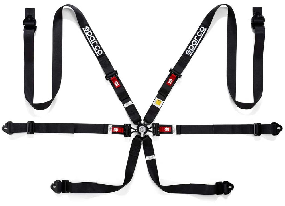 Sparco Belt H-2 Alu 6 Pt 2in. PD Blk