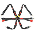Harness 6pt Black Cam L 3in/2in Shoulder FIA
