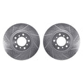 R1 01-06 BMW M3 Front Drilled & Slotted Silver Brake Rotor Set