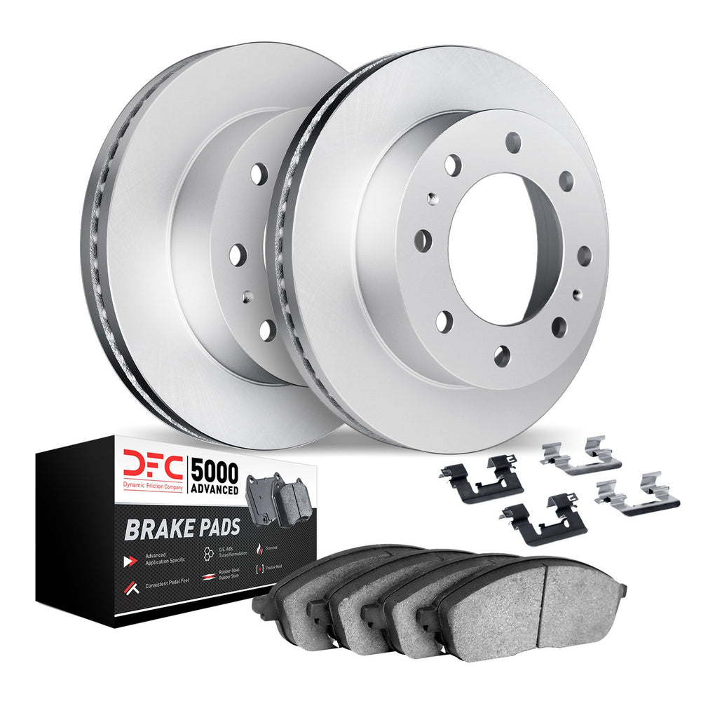 DFC 19-25 Ram 3500 Front Geospec Rotors with 5000 Advanced Brake Pads w/Hardware