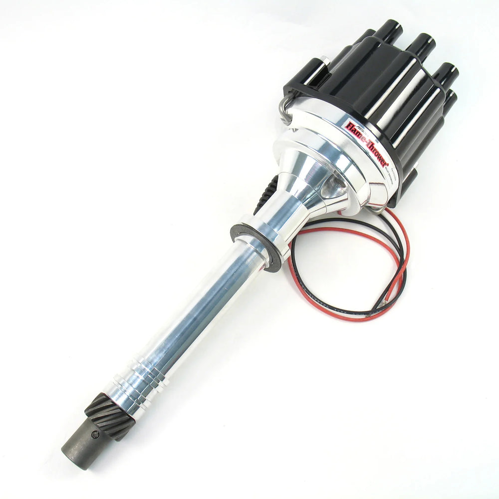 Chevy V8 Billet Marine Dist w/Red Male Cap