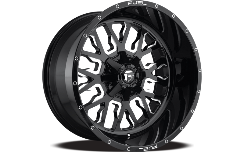 ~(57 lbs. 25X25X17)~ STROKE 22x14 8x165.10 GLOSS BLACK MILLED (-75 mm)