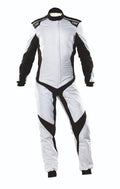 OMP One Evo X Overall Silver/Black - Size 56 (Fia 8856-2018)