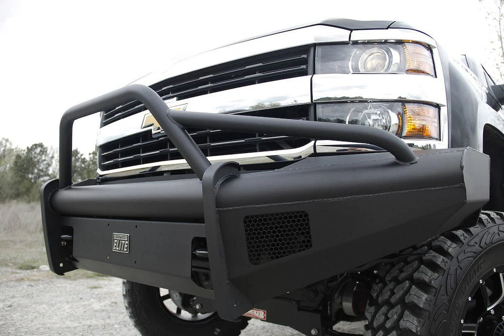 Chevy HD Front ELITE Ranch Bumper w/ Pre-runner Guard (2500 - 3500) w/ Tow Hooks