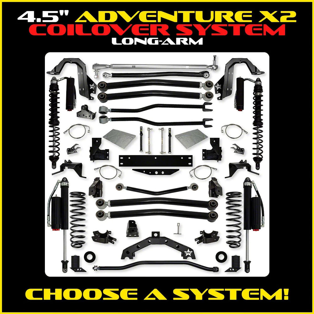 0718 WRANGLER JK 4DR 4.5IN ADVENTUREX COIL OVER LONG SYS W/ FAST CD ADJUSTERS