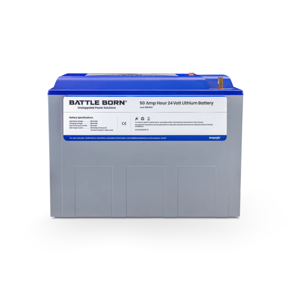 50AH 24V LIFEPO4 HEATED BATTERY KIT