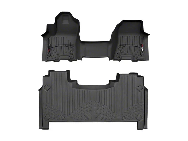 WeatherTech Black Front and Rear Floorliners - Over The Hump Fits 2025 Ram Truck 1500 4418911-4414283