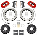 Wilwood 95-98 Nissan Skyline Superlite 6R Front BBK w/ 12.88in Slotted Rotors & Flexlines - Red