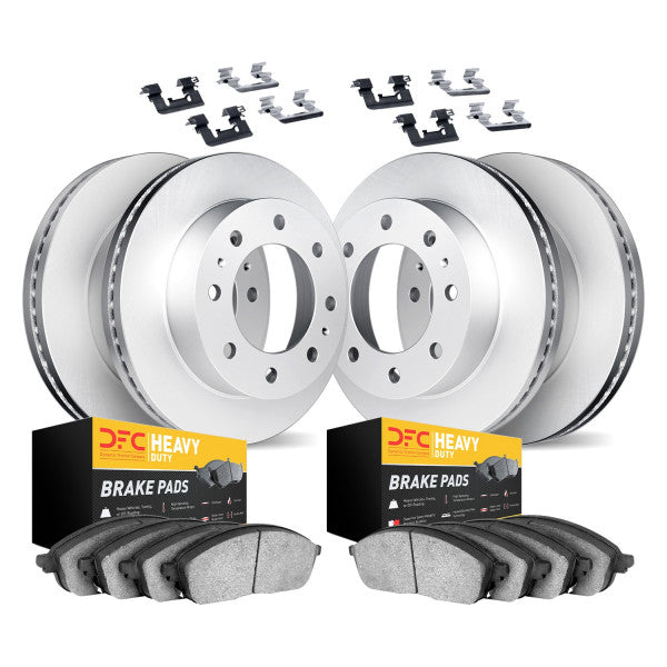 DFC 99-05 Ford F-250 Super Duty Front & Rear Geospec Rotors with Heavy Duty Brake Pads w/Hardware
