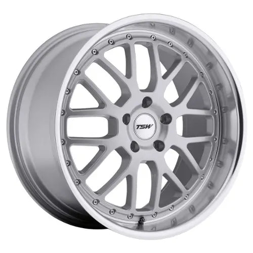 TSW Alloy Wheels silver auto part
