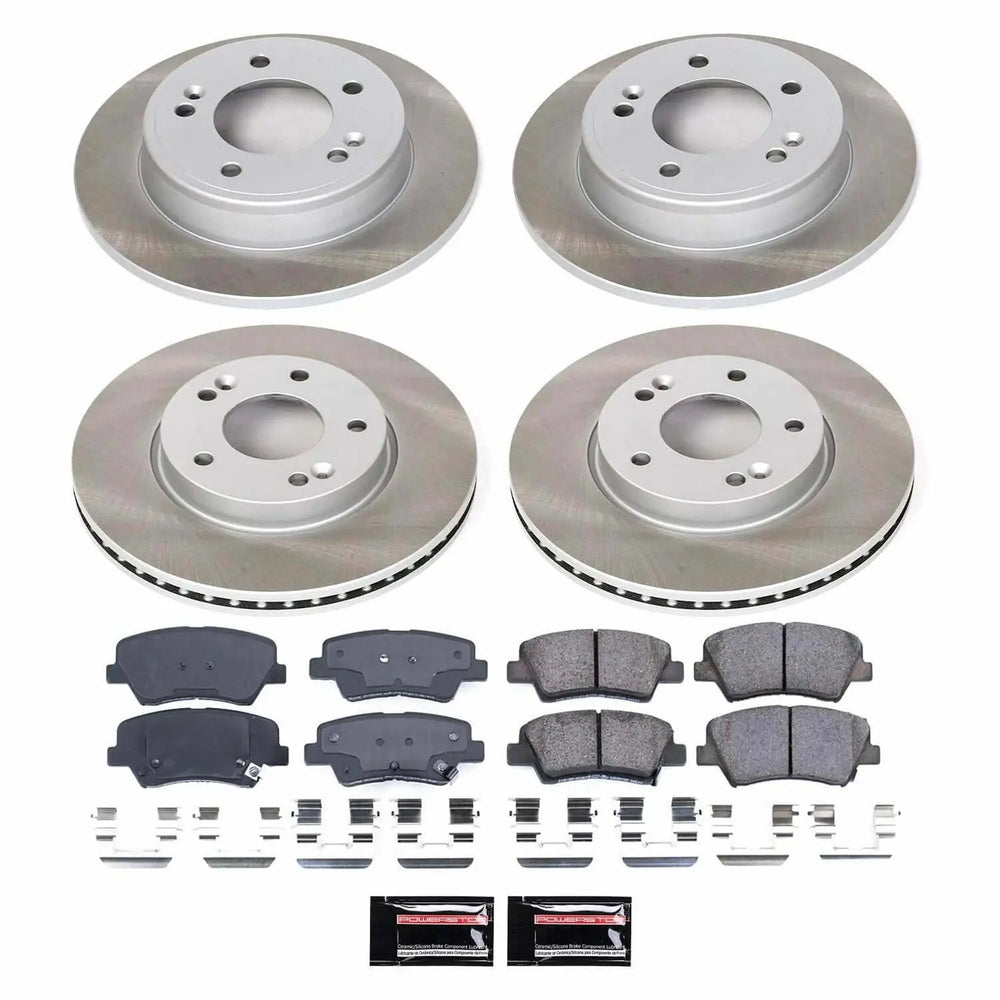 Power Stop 13-17 Hyundai Elantra GT Front and Rear Semi-Coated Rotor Kit