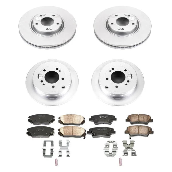Power Stop 07-09 Kia Amanti Front & Rear Z17 Evolution Geomet Coated Brake Kit